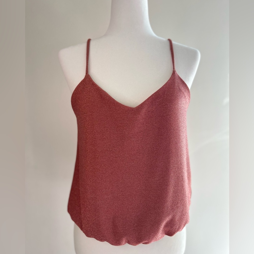 EXPRESS top | express Pink elegant glittery cami top |